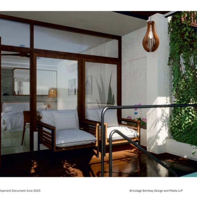 Hotel rooms at Avhyay resort — hospitality interior design by Bricolage Bombay (view 9)